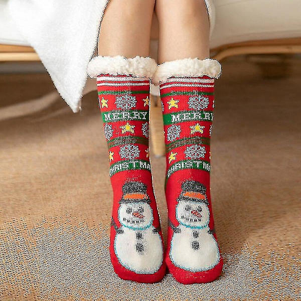 Söta varma strumpor Thicken Plus Cotton Vinter Damstrumpor Jul Kawaii strumpa Xmas Present Hem Golv Rum Rolig Sock S style 16