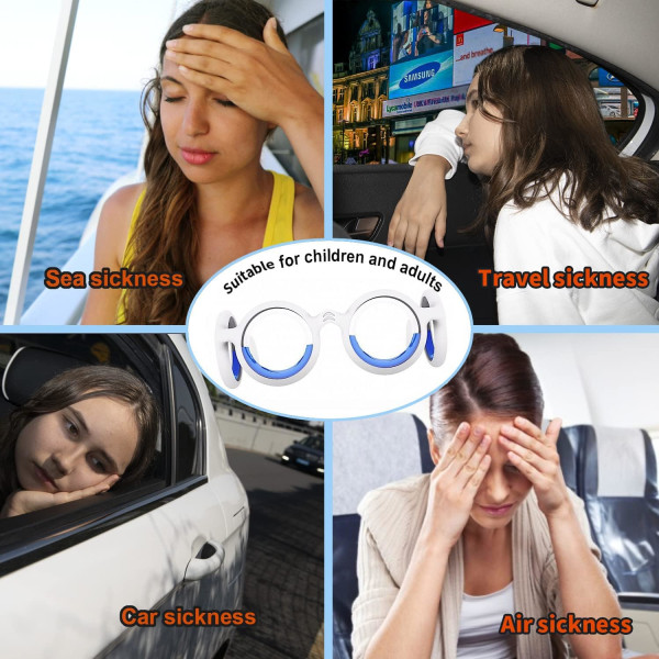 Smarte briller mod køresyge bærbare forhøjede (hvide)