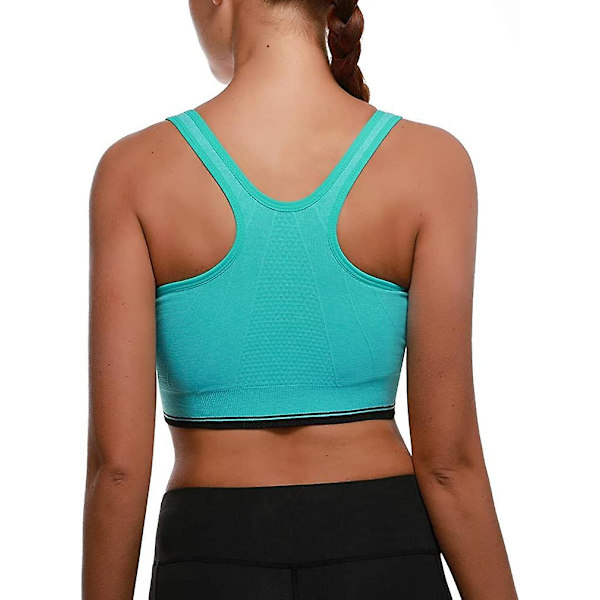 Naisten vetoketjulliset eturintaliivit, langattomat leikkauksen jälkeiset rintaliivit Active Yoga Sports Bras, violetti, vihreä, harmaa, sininen, tahraa hylkivä