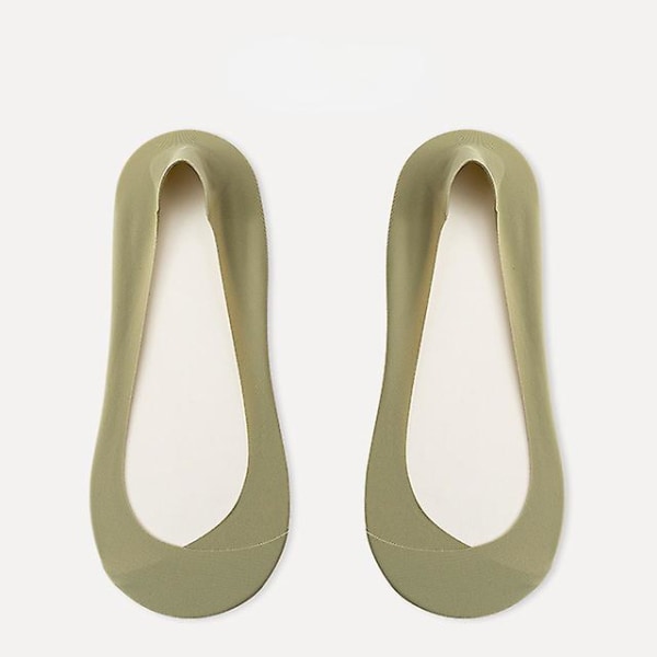 5 par/parti sokker til damer Bomuld skridsikker silikone sommer usynlig No Show Low Cut Kort Tynde Åndbar Sko Sort Hvid-5 Par,eur 35-40 Green 5 Pairs Uniform code