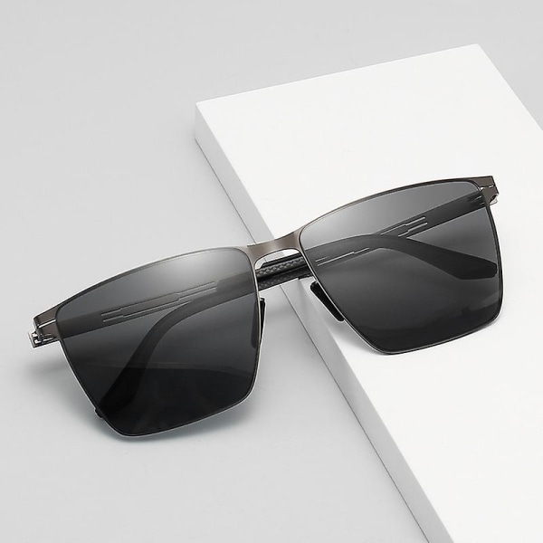 Nylon klare polariserede briller Solbriller Kørsel Fiskeri Særlige solbriller UV-beskyttelse Black Frame gray sheet