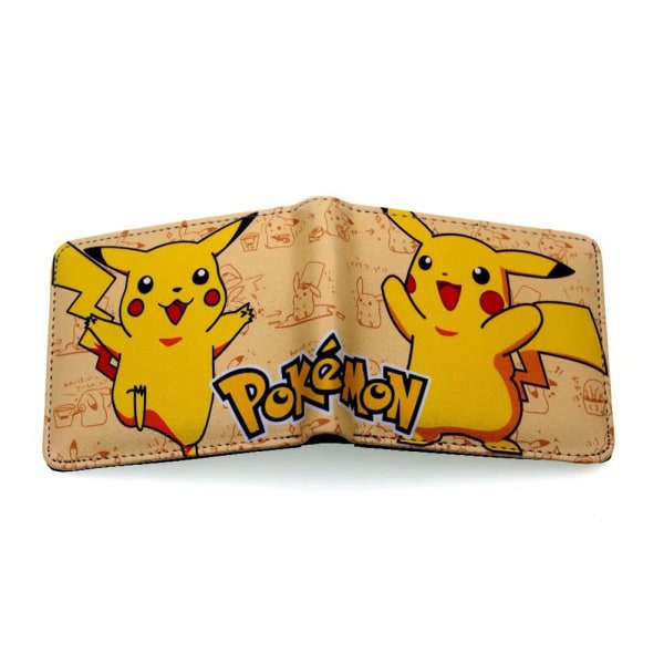 Barn Pikachu Bifold Pu Läderplånbok Kreditkortshållare A