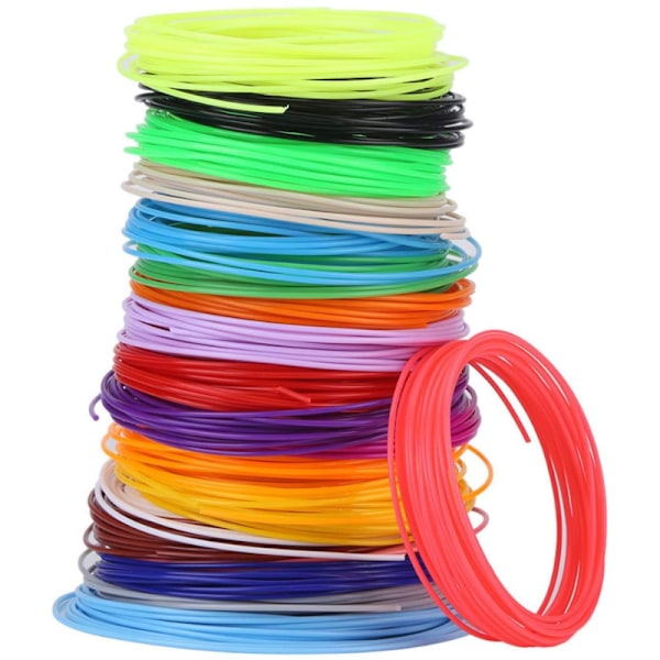 Refill til 3D Pen - 20 Farver 5 Meter - Totalt 100 meter
