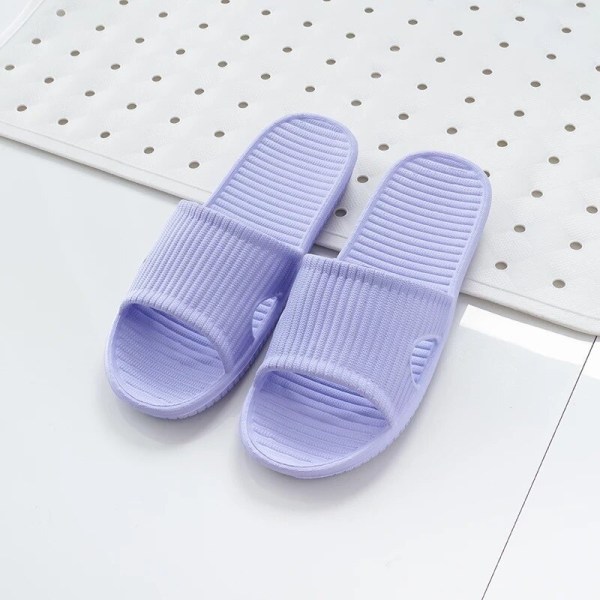 Innendørs tøfler Flate gulvsko Dame Menn Sklisikker flip Flops Bad Hjem Tøfler Dametøfler Komfortable Zapatillas De Hombre purple 36-37