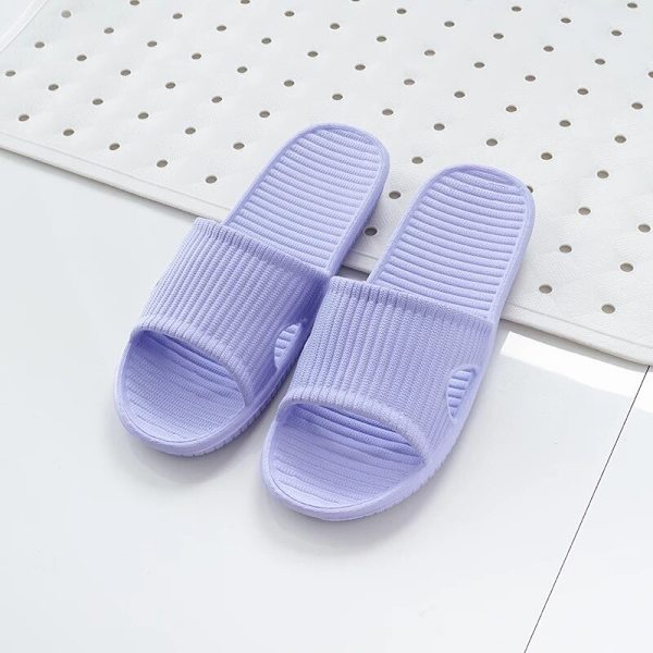 Inomhustofflor Golv Platta Skor Dam Herr Halkfria flip Flops Bad Hem Tofflor Kvinnlig Tofflor Bekväm Zapatillas De Hombre purple 36-37