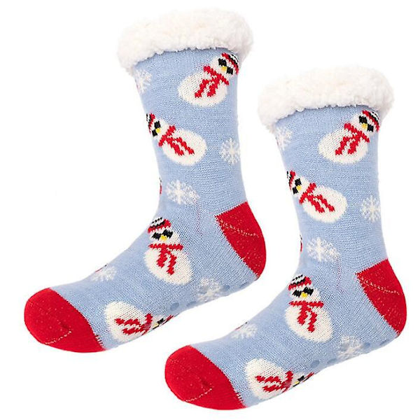 Juleplys hjemmesko til voksne, vinter juleferie sokker color1