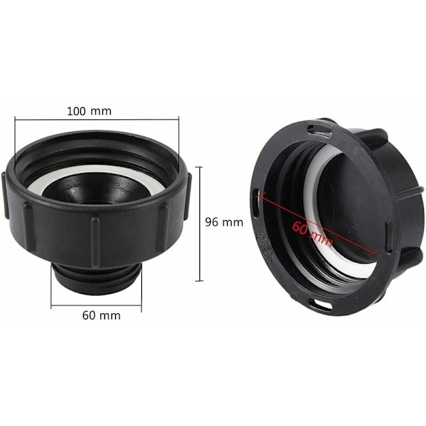 Hageslangeadapter, IBC-beholder ventiladapter, Høy holdfasthet og slitestyrke for industriell bruk, Lekkasjeforebyggende i hager og mer