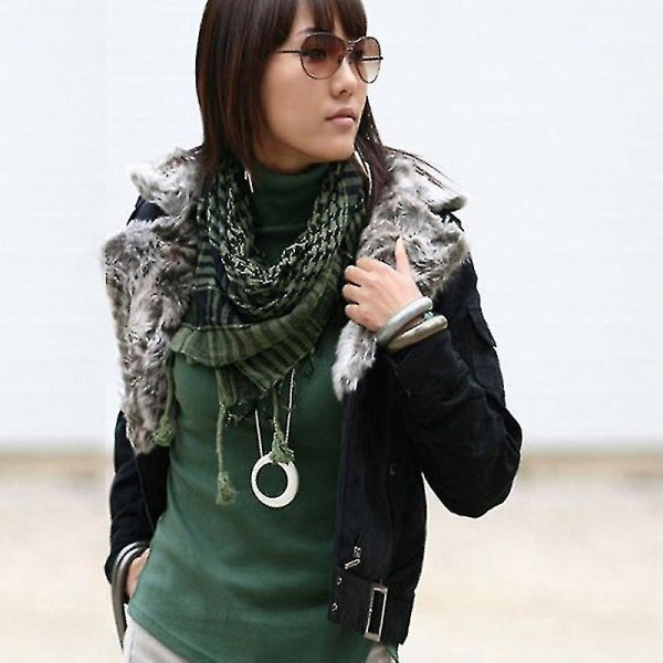 Män Kvinnor Arab Tactical Desert Army Shemagh Keffiyeh Scarf Wrap Scarves_c Army Green