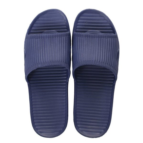 Inomhustofflor Golv Platta Skor Dam Herr Halkfria flip Flops Bad Hem Tofflor Kvinnlig Tofflor Bekväm Zapatillas De Hombre dark blue 42-43