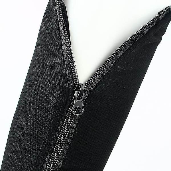 Kompressionsstrumpor Med Dragkedja Strumpor Ådra Elastiska strumpor Sport Löpfotboll Ett par strumpor Grey L OR XL