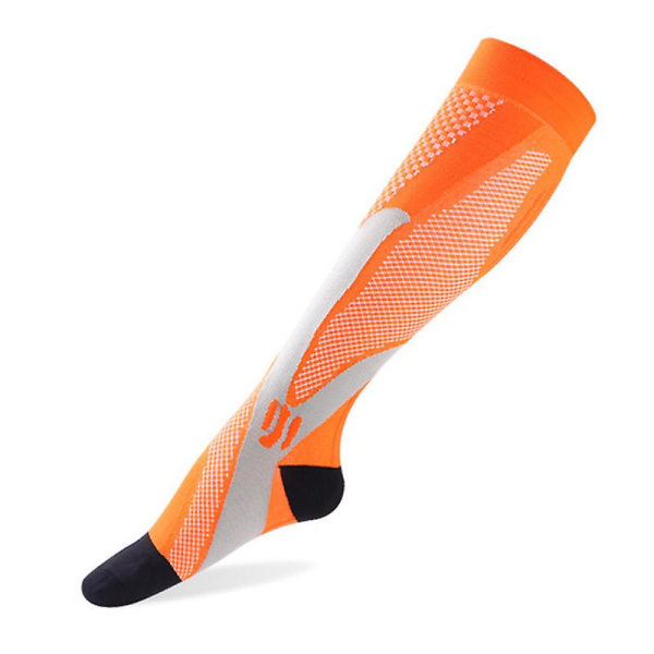 Elastic Compression Socks Breathable Nylon Football Socks Comfortable Unisex Sports Stockings for Cycling Running Yoga I S/m