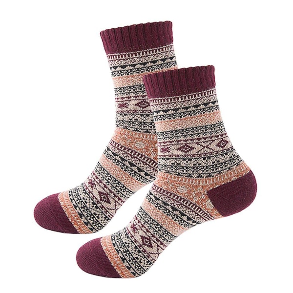 5 par Herre tykke vinteruldsokker Bløde varme sokker Casual Crew Sokker Multicolor