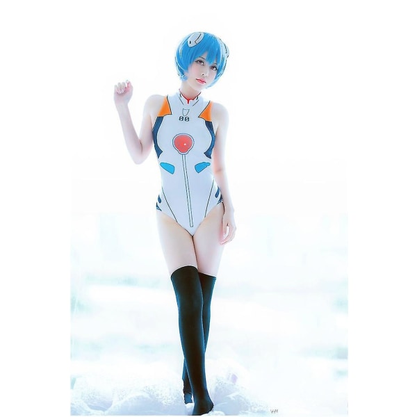 Overwatch Asuka Cosplay Body Baddräkt Ayanami Rei swimsuit S