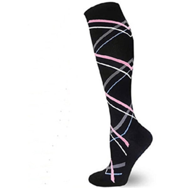 Unisex 8 par strumpor Brede Kalf Compressie Sportsockor