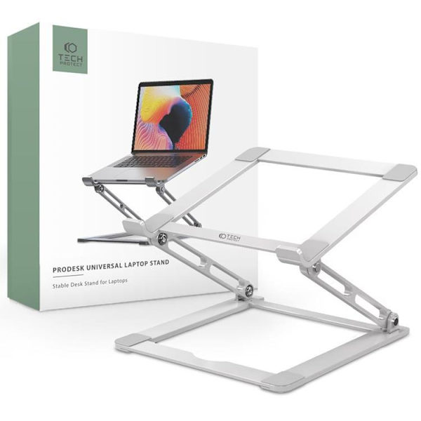 Tech-Protect Prodesk Universal Laptop Stand - silver