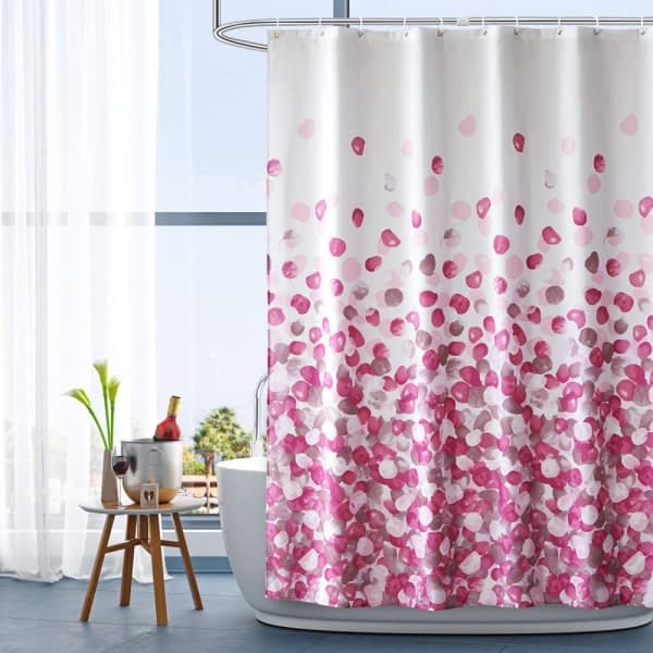 Duschdraperi Anti-mögel Duschdraperi, Rosa, 180x200cm
