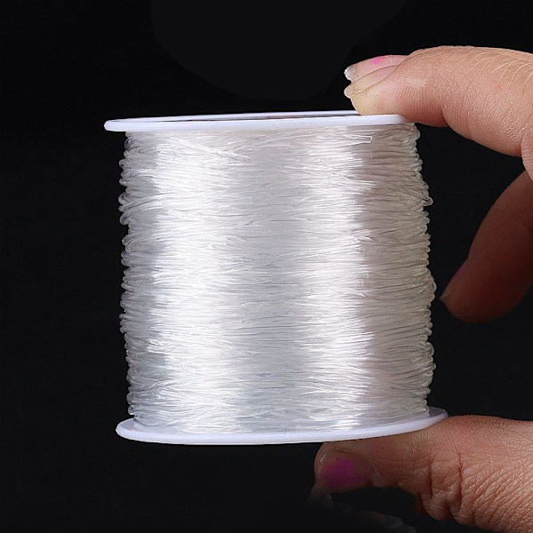 Suuri rulla Läpinäkyvää elastista lankaa korujen valmistukseen 100m Läpinäkyvä 0,6mm Transparent 0,6mm