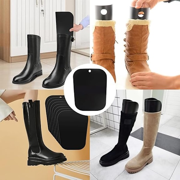 (Svart) 8 stycken - Stövelsträckare - Klassiska stövelformare - Behåll kvaliteten på dina stövlar - Stövelfyllmedel - Plast - En storlek -