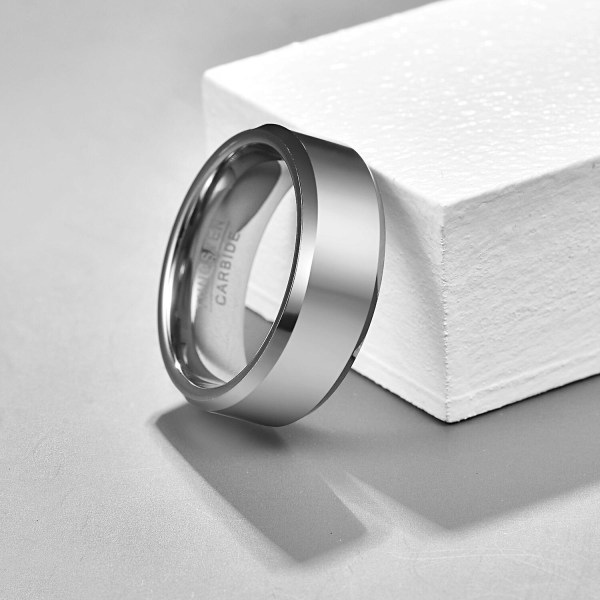 8mm klassisk 100% volframkarbidring för män bröllopsringar volframringar smycken 10