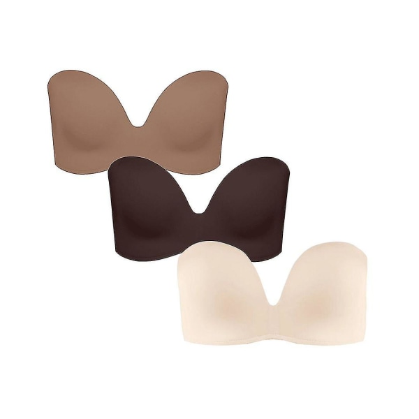 Wonderbra Ultimate Strapless Push-up BH för kvinnor W032d Dark Brown 36C