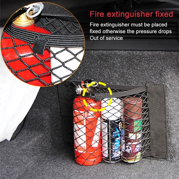 Car Back Bag Trunk Organizer Net Elastic Magic Sticker