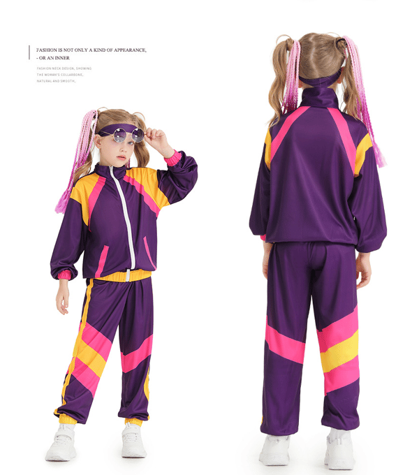 Disco Kostumer til Drenge og Piger Purple M(125-140)