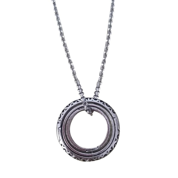 Astronomisk ring-lukking er kjærlighet Åpning er verdensgaven for parelskere Silver 10 Ring Necklace