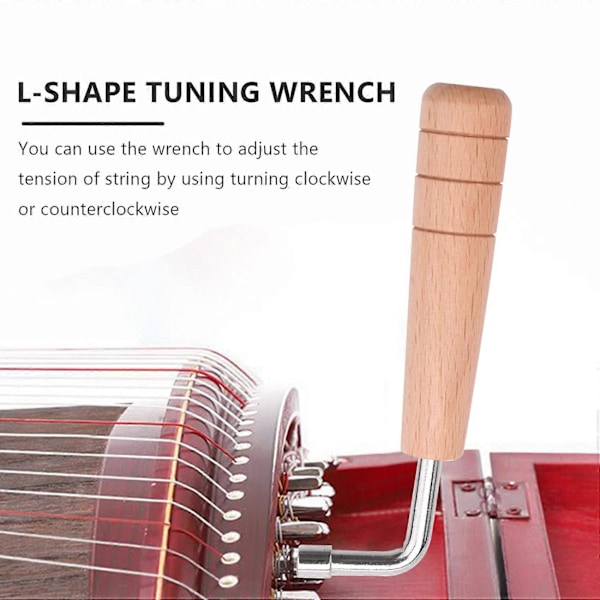 20 Stemmestifter og 20 Nagler, med L-formet Stemmenøkkel, for Lyre Harpe Liten Harpe Musica