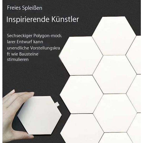 Hexagon LED-panel - 6 stk RGB Smart LED-panel lamper