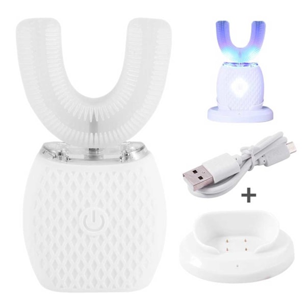 Automatisk Sonisk Eltandborste med Laddställ vit white