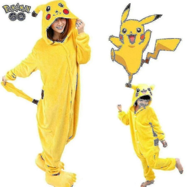 Adult Costume Pocket Monster Pikachu Pyjamas Pyjama Party-c S