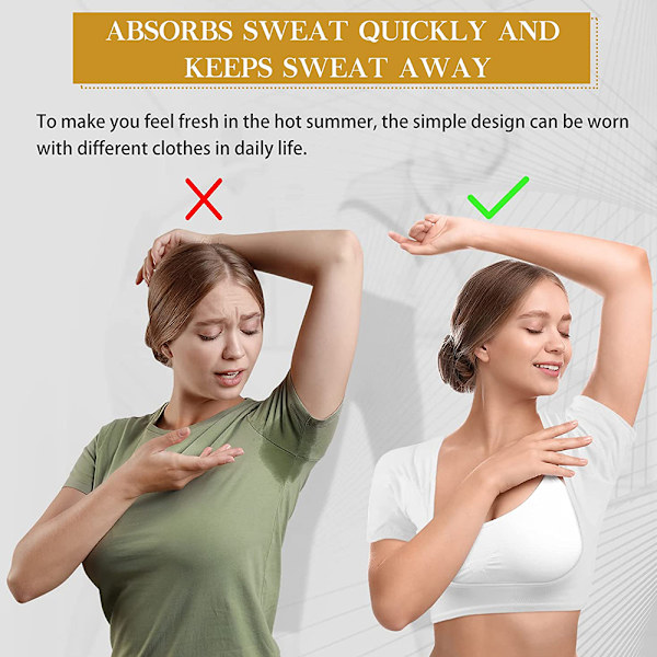 3 stk Underarm svedvest Underarm puder Armhule svedbeskyttelse S