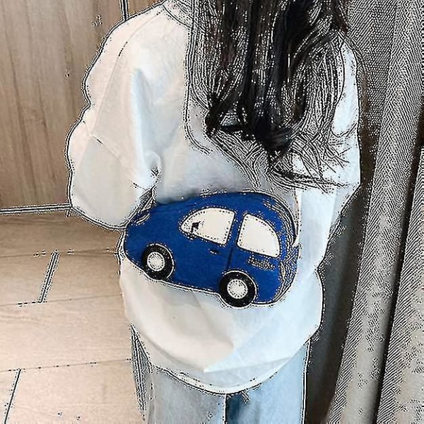Toddler Messenger Lommebok Mini Messenger Bag Jente Gutt Cartoon Car Skulderveske, grønn