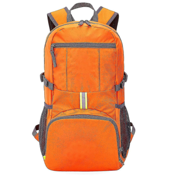 Vikbar ryggsäck Lätt ryggsäck, packbar liten ryggsäck Vattentät Resa Vandring Camping Promenad Herr Dam 1st-orange