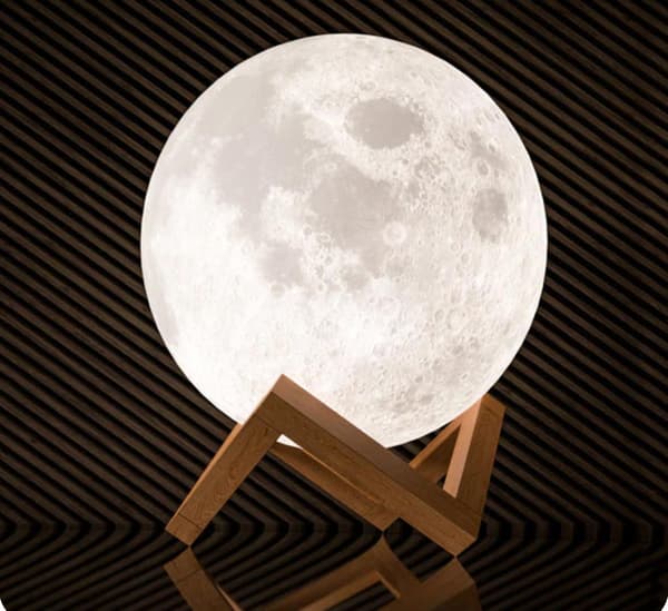Natlampe Moon 3D multicolor
