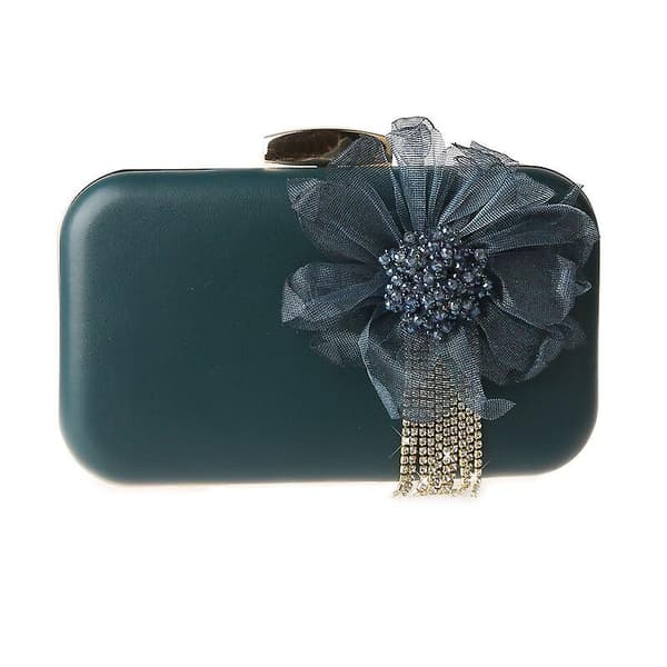 Nya kvinnor blommor kväll clutch väskor Bröllop clutch väskor green