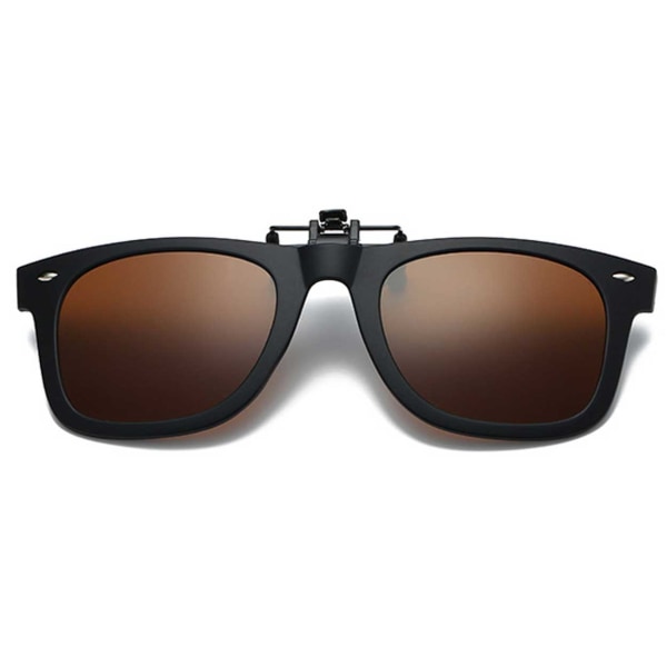 Clip-on solbriller Wayfarer Fastgør til eksisterende briller - brun brun brown