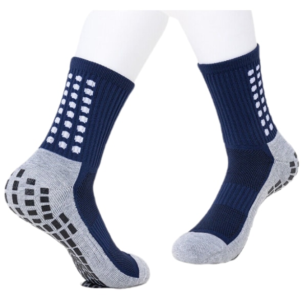 Sportssokker Fotballsokker Anti-skli sokker Grip sokker Dark Blue