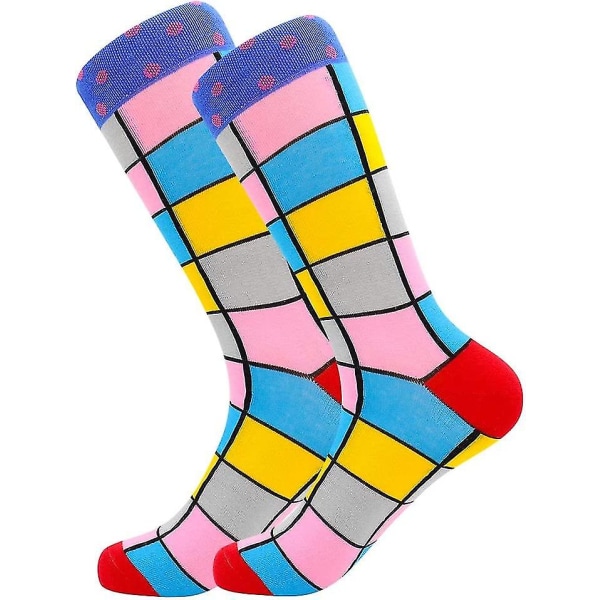 Mænds sjove kjole sokker, farverige funky sokker til Lmell mænd, fancy nyhed sjov gave