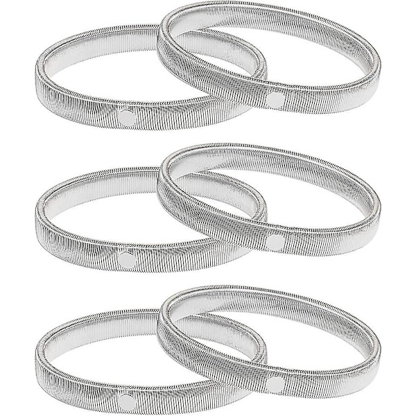 Lmell 3 par anti-skli skjorte ermeholdere Strømpebånd Stretch Metal Armbånd Gave