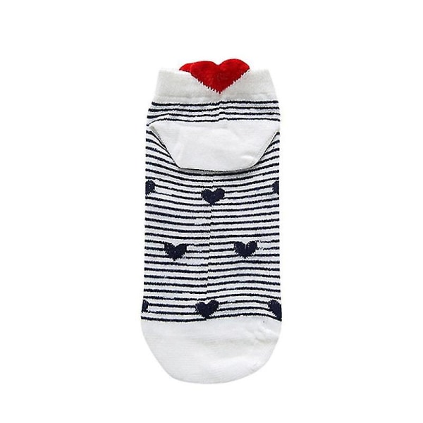 1 Pair Socks For Women Red Heart Cute College Wind Simple Female Socks Cotton