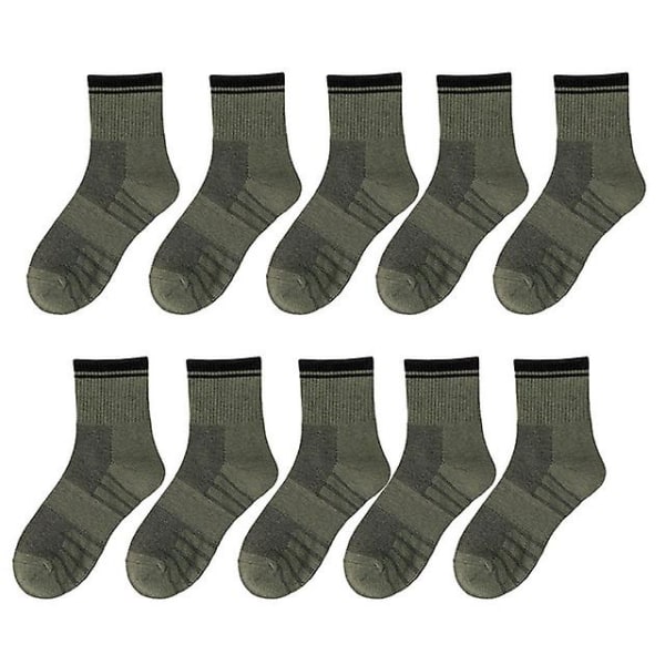10 Pack Miesten Puuvillasukat Mesh Hengittävät Lyhyet Casual sukat Kesä Urheilusukat Imeytyvät Hiki Nilkkasukat Set-color Mix,eur Koko 39-45 color A Uniform code