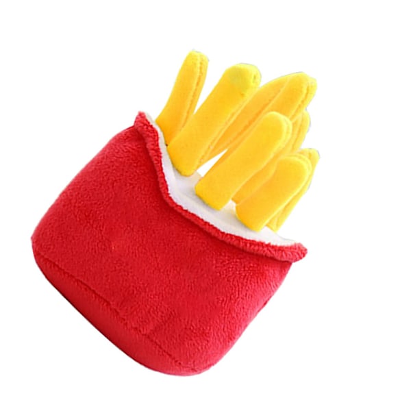 Pet Plysch tuggleksak Hundleksak resistent mot tuggande molarer för att lindra tristess pommes frites form