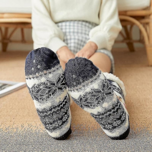 Söta varma strumpor Thicken Plus Cotton Vinter Damstrumpor Jul Kawaii strumpa Xmas Present Hem Golv Rum Rolig Sock S style 12