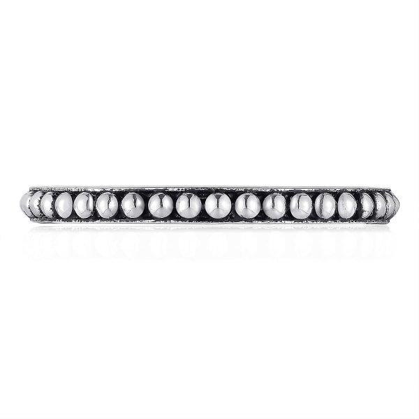 925 Silver Touch Black Simple Dot Ring Sormus Naisten Sormus