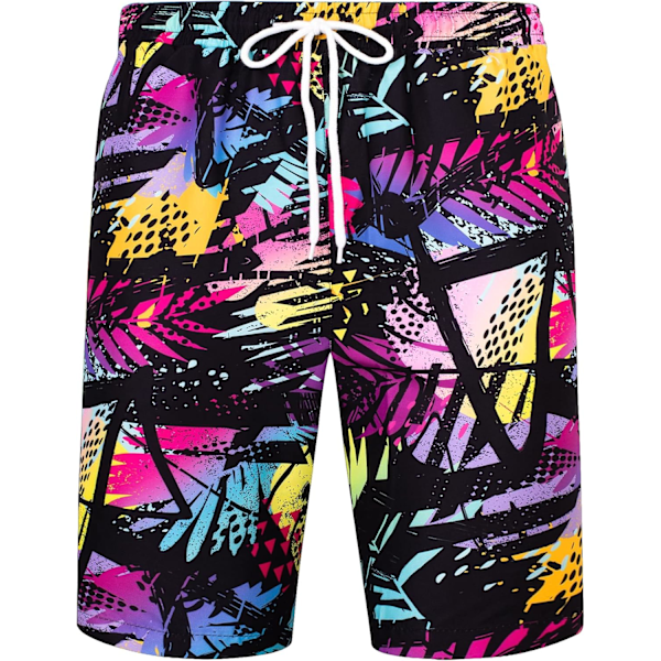 Miesten Havaiji-paita ja shortsit setti Regular Fit lyhythihainen rento funky ranta flamingo paita setti XL XL Colorful Black