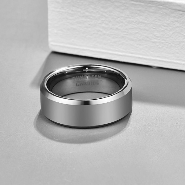 8mm klassisk 100% volframkarbidring för män bröllopsringar volframringar smycken 12
