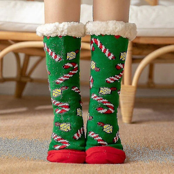 Söta varma strumpor Thicken Plus Cotton Vinter Damstrumpor Jul Kawaii strumpa Xmas Present Hem Golv Rum Rolig Sock S style 24