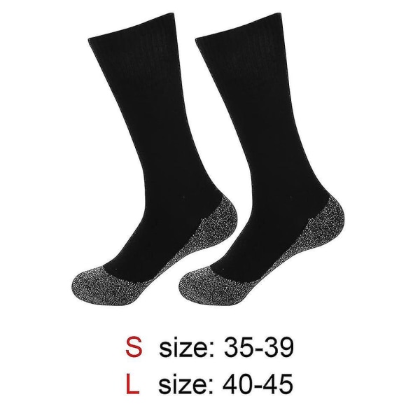 1/2 par vinteroppvarmede sokker Selvvarmende sokker Termiske sokker Frostbeskyttende til fiske Camping Fotturer Ski og fotvarmer 1Pair S M