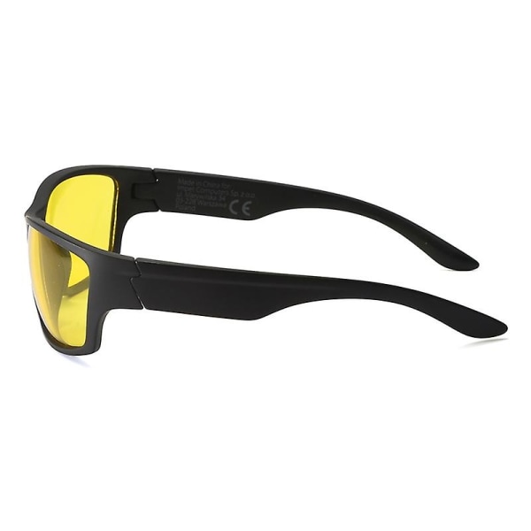 Sportsolglasögon utomhusglasögon för ridning Night Vision Gula solglasögon Night Brightening